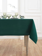 Load image into Gallery viewer, Green Forest Hemstitch Table Linen Collection, 100% Linen