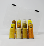 Load image into Gallery viewer, Yellow Shade Colors: 1,100-yards Mini Snap Cones, Polyneon #40, Machine Embroidery Thread Collection, 12 units/pack by MADEIRA