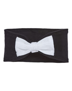 Load image into Gallery viewer, Baby Headband with Bow Tie, (Black-White)