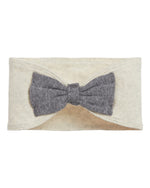 Load image into Gallery viewer, Baby Headband with Bow Tie, (Natural Heather - Granite Heather)