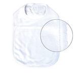 Load image into Gallery viewer, Sublimation Baby Bib with Scallop Trim, (65% Polyester - 35% Cotton), White
