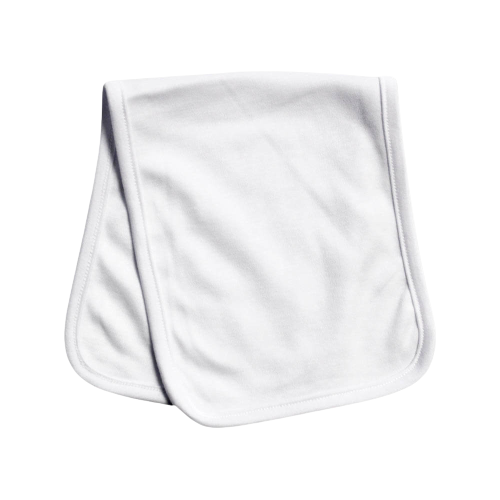 Sublimation Baby Burp Cloth (White), 65 Polyester / 35 Cotton