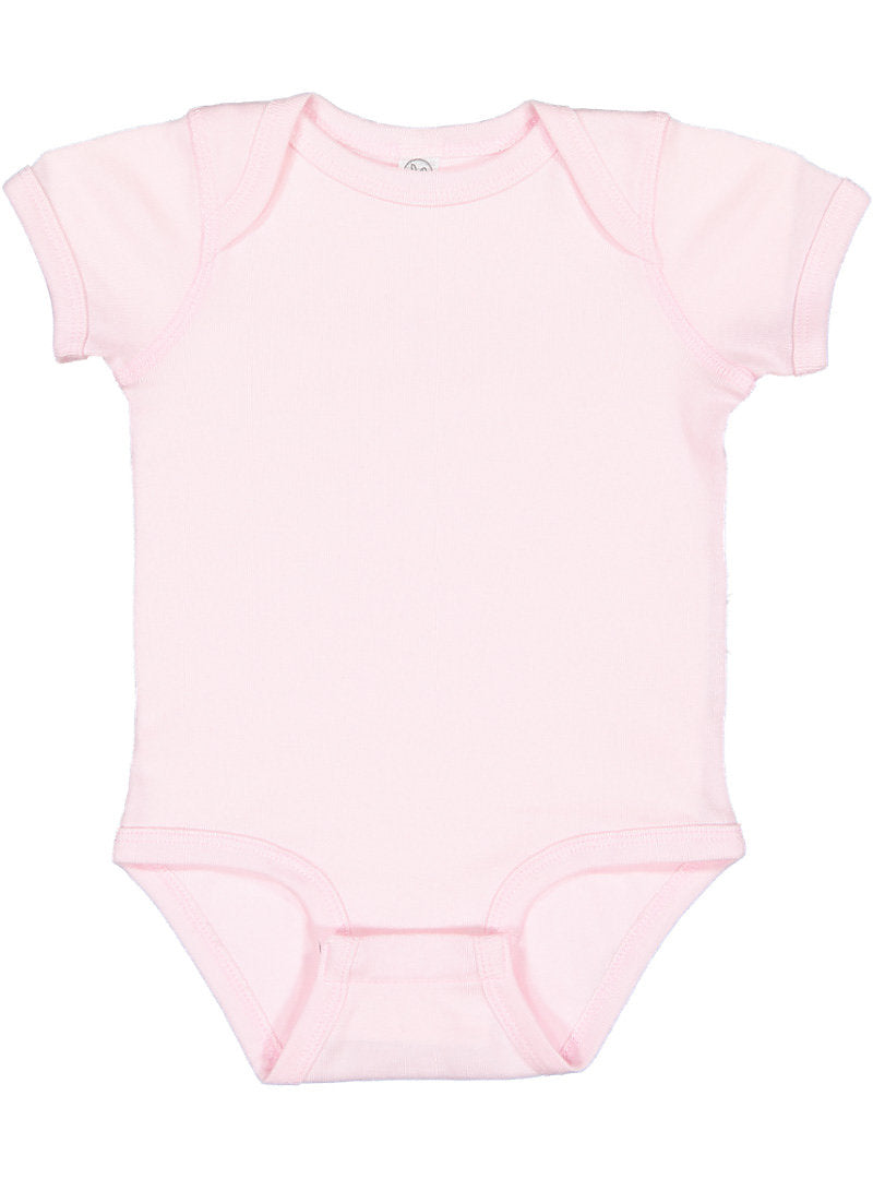 Short Sleeve -- Baby Bodysuit / Onesie -- 100% Cotton -- Light Pink