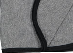 Load image into Gallery viewer, Baby Jersey Blanket, 5.5 oz., 100% Cotton Premium Jersey, Granite Heather-Black