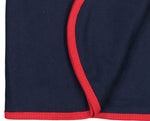 Load image into Gallery viewer, Baby Jersey Blanket, 5.5 oz., 100% Cotton Premium Jersey, Navy-Red