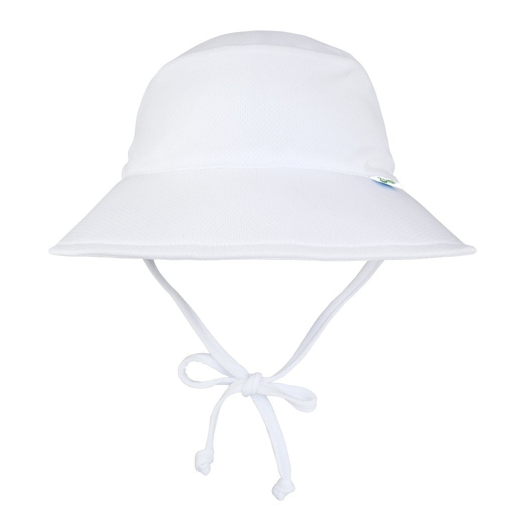 Baby Swim & Sun Bucket Hat, (Ages: 0-6 M  &  9-18 M), White