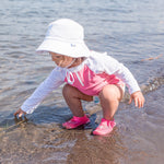Load image into Gallery viewer, Baby Swim & Sun Bucket Hat, (Ages: 0-6 M & 9-18 M), White