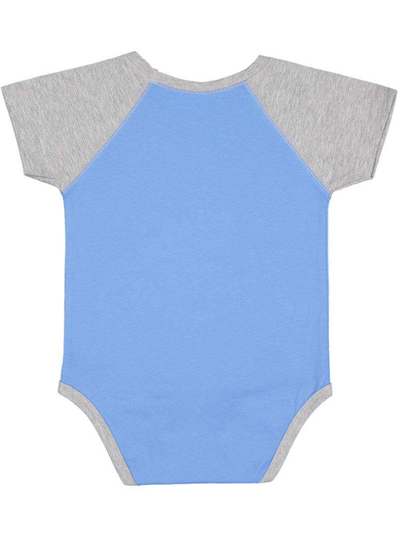 Baby (Raglan Short Sleeve Baseball) Onesie, 100 Cotton, Blue & Vi Blanks for Crafters