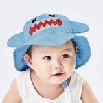 Load image into Gallery viewer, Baby (6 - 12 M), Sun Protection Bucket Hat (Cute Shark)
