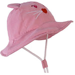 Load image into Gallery viewer, Baby (6 - 12 M), Sun Protection Bucket Hat (Heart Nose Cat)