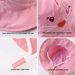 Load image into Gallery viewer, Baby (6 - 12 M), Sun Protection Bucket Hat (Heart Nose Cat)