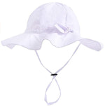 Load image into Gallery viewer, Baby (6 - 12 M), Sun Protection Bucket Hat (White)