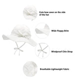 Load image into Gallery viewer, Baby (6 - 12 M), Sun Protection Bucket Hat (White)