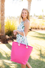 Load image into Gallery viewer, Beach Tote Bag (Hot Pink)
