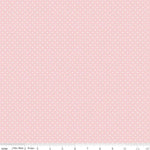 Load image into Gallery viewer, White Swiss (Polka) Dots - Baby Pink Background Fabric, 100% Cotton, Ref. C670-BABYPINK, Swiss Dots Collection by Riley Blake Designs®