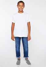 Load image into Gallery viewer, Youth Sublimation T-Shirt, 100% Polyester, White