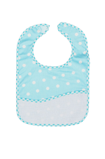 Load image into Gallery viewer, Charles Craft, Blue-White Dots Baby Bib (8.2" x 11.8") with Aida count 14 panel by DMC