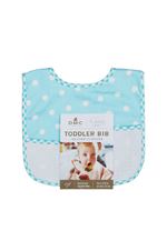 Load image into Gallery viewer, Charles Craft, Blue-White Dots Baby Bib (8.2" x 11.8") with Aida count 14 panel by DMC