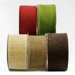 Load image into Gallery viewer, 2.5 Inch, Classic 100% Jute Burlap Ribbon with Wired Edge, 10 yards