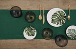 Load image into Gallery viewer, Green Forest Hemstitch Table Linen Collection, 100% Linen