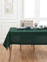Load image into Gallery viewer, Green Forest Hemstitch Table Linen Collection, 100% Linen