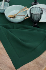 Load image into Gallery viewer, Green Forest Hemstitch Table Linen Collection, 100% Linen