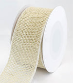Load image into Gallery viewer, 2.5 Inch, Classic 100% Jute Burlap Ribbon with Wired Edge, 10 yards