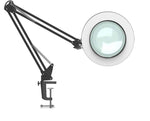 Load image into Gallery viewer, Corded-Electric Powered, Black Color, Desktop LED Light Lamp and 5X Magnifier