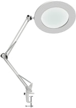 Load image into Gallery viewer, Corded-Electric Powered, White Color, Desktop LED Light Lamp and 5X Magnifier