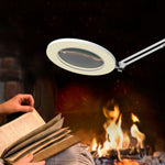 Load image into Gallery viewer, Corded-Electric Powered, White Color, Desktop LED Light Lamp and 5X Magnifier