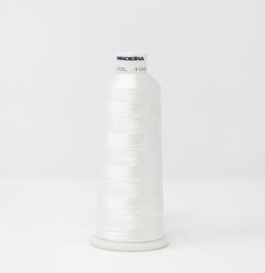 Creme White Color, Classic Rayon Machine Embroidery Thread, (#40 / #60 Weights, Ref. 1003), Various Sizes by MADEIRA