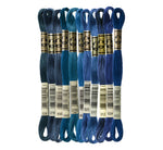 Load image into Gallery viewer, Six Strand Floss, DMC (Dark Blue Colors) 100% Cotton