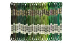 Load image into Gallery viewer, Six Strand Floss, DMC  (Dark Green Colors) 100% Cotton
