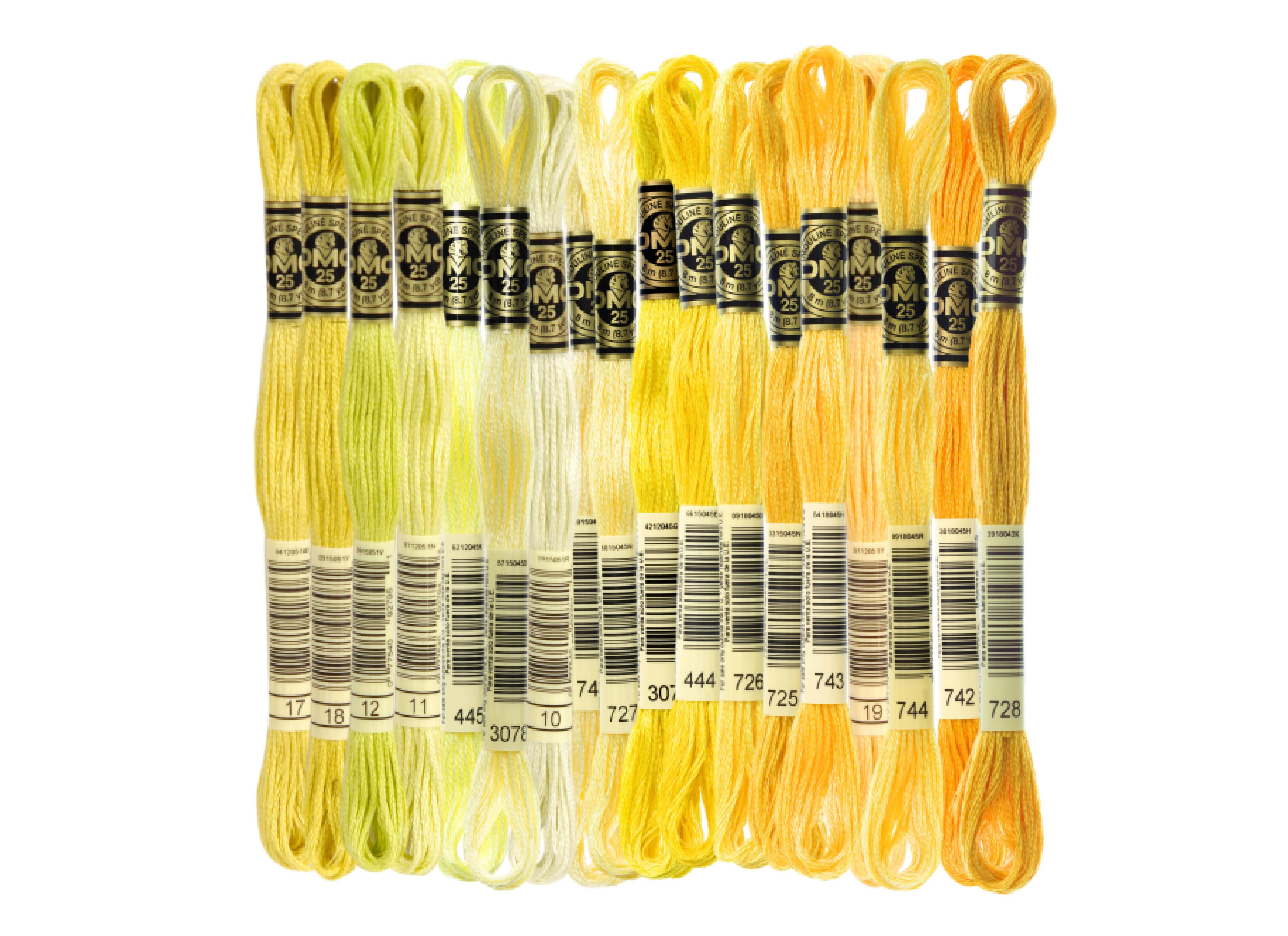 Six Strand Floss, DMC  (Yellow Colors) 100% Cotton