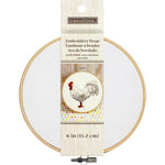 Load image into Gallery viewer, Embroidery Hoop with White Fabric, 6" by Dimensions
