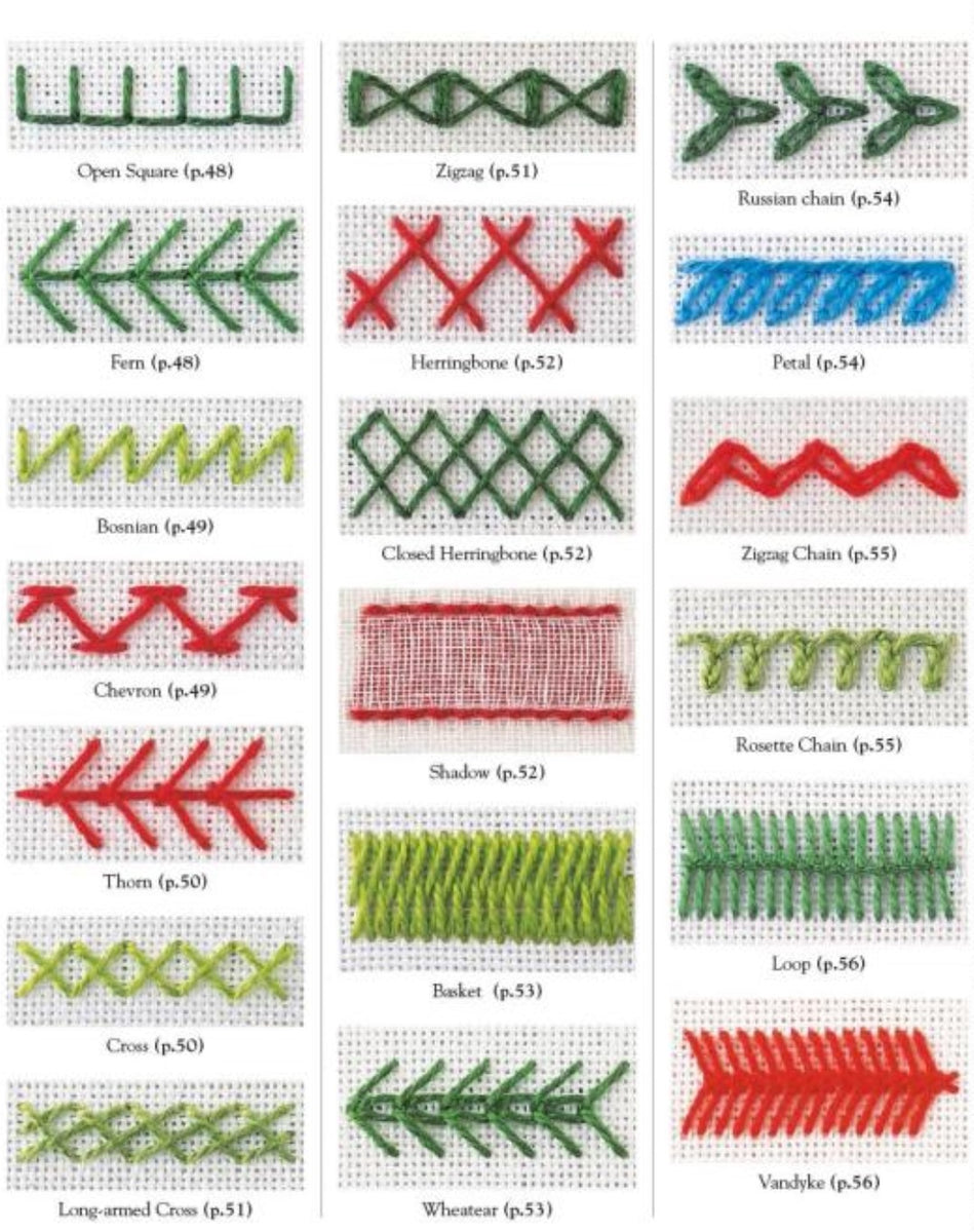 Hand Embroidery Stitches for Everyone, 2nd Edition: A step-by-step  pictorial guide to 300 Embroidery and Cross Stitches with printable  patterns, tips