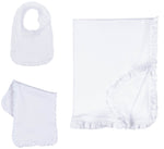 Load image into Gallery viewer, Embroidery Blank Set with Ruffle Trim, White Color