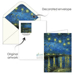 Load image into Gallery viewer, Fine Art Note Cards Gift Box Set, "Starry Night" by Vincent Van Gogh