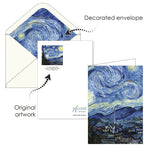 Load image into Gallery viewer, Fine Art Note Cards Gift Box Set, "Starry Night" by Vincent Van Gogh