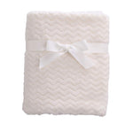 Load image into Gallery viewer, Fleece Infant Blanket, 30 x 40 in, White-Ivory Color