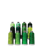 Load image into Gallery viewer, Green Shade Colors: 1,100-yards Mini Snap Cones, Polyneon #40, Machine Embroidery Thread Collection, 12 units/pack by MADEIRA