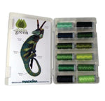 Load image into Gallery viewer, Green Shade Colors: 1,100-yards Mini Snap Cones, Polyneon #40, Machine Embroidery Thread Collection, 12 units/pack by MADEIRA