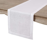 Load image into Gallery viewer, White Hemstitch Table Linen Collection, 100% Linen