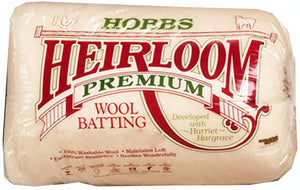 Hobbs Heirloom Premium Washable Wool Batting, Various Sizes