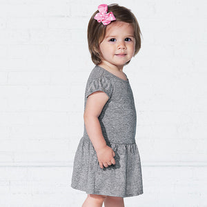Baby Cotton Rib Dress, (Sizes: 6M - 24M), Heather