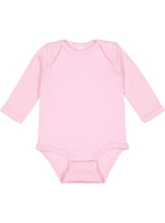 Load image into Gallery viewer, Baby Long Sleeve Bodysuit, 100% Cotton, Pink