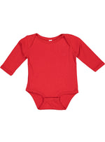 Load image into Gallery viewer, Baby Long Sleeve Bodysuit, 100% Cotton, Red