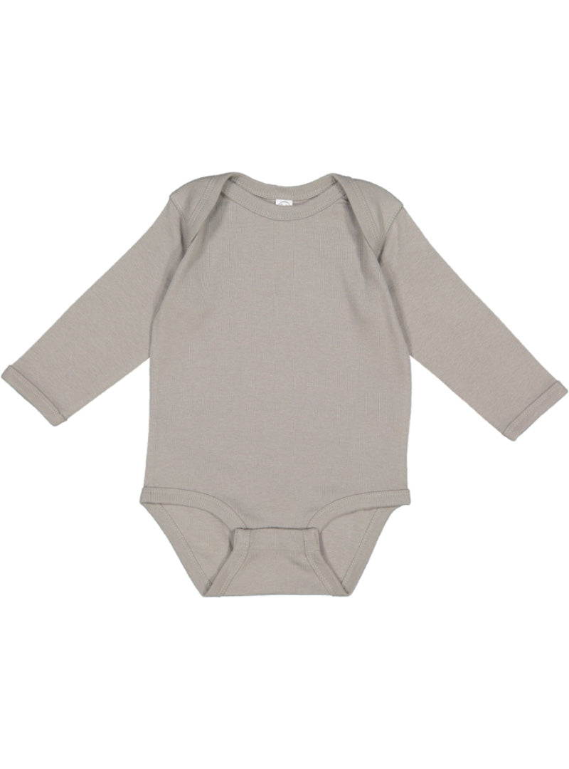 Baby Long Sleeve Bodysuit, 100% Cotton, Titanium – Blanks For Crafters