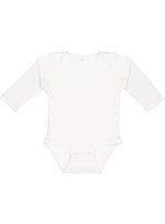 Load image into Gallery viewer, Baby Long Sleeve Bodysuit, 100% Cotton, White