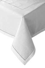 Load image into Gallery viewer, White Linen Hemstitched Tablecloths, Various Sizes